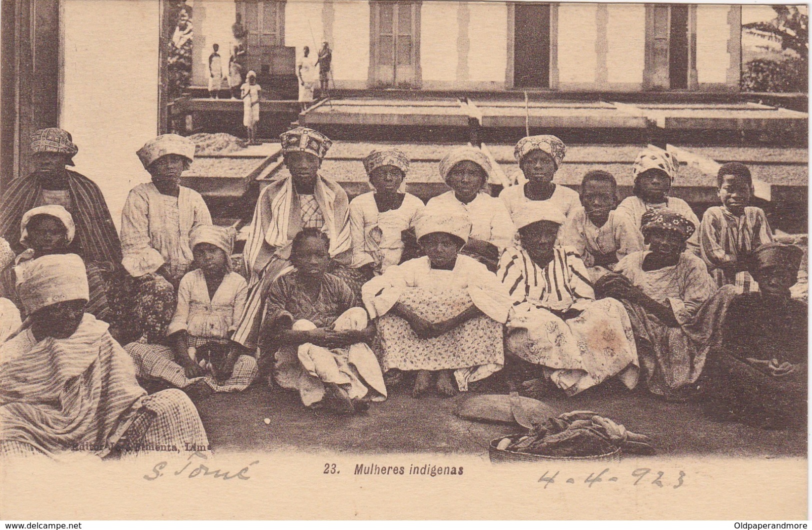 POSTCARD PORTUGAL - OLD COLONY - SÃO TOMÉ E  PRINCIPE - MULHERES INDIGENAS     , S. THOMÉ - Sao Tome Et Principe