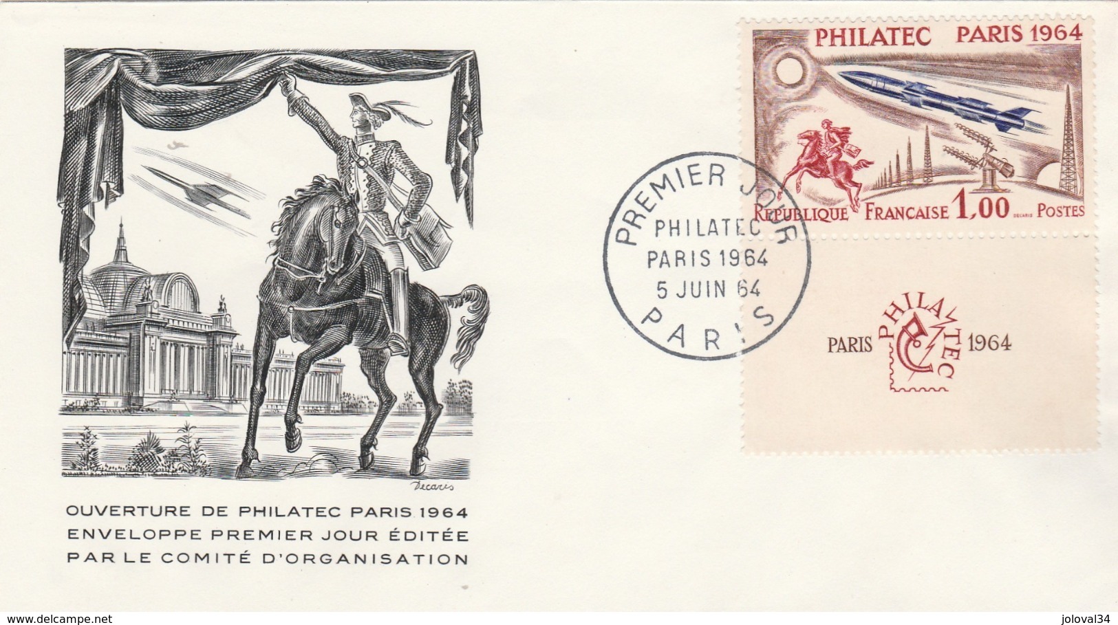 France FDC  Yvert 1422 Philatec Paris 5/6/1964 - 1960-1969