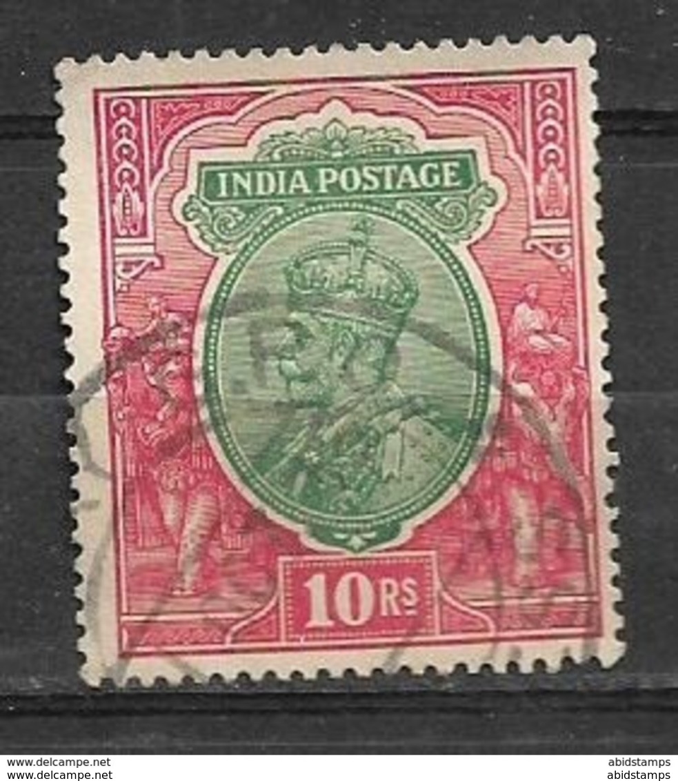 BRITISH INDIA USED KING GEORGE V RS 10 - 1936-47 King George VI