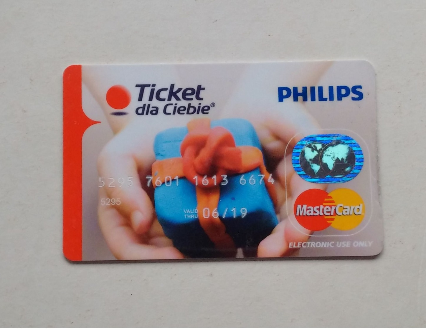 Poland Pologne Philips Pre-paid MasterCard Edenred Card Carte - Sonstige & Ohne Zuordnung