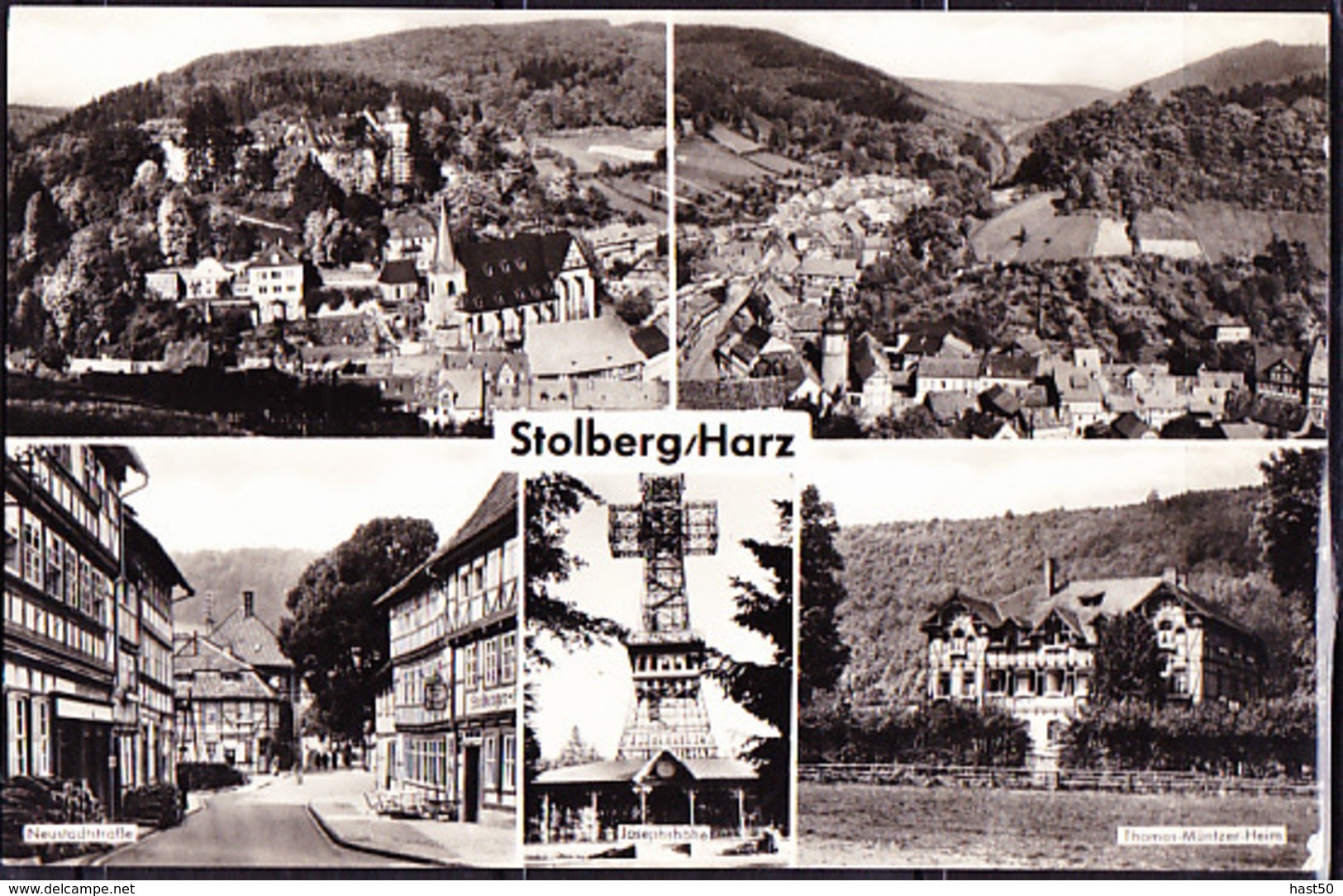 Deutschland Germany Allemagne - S/w Mehrbildkarte Stolberg/Harz - Stolberg (Harz)