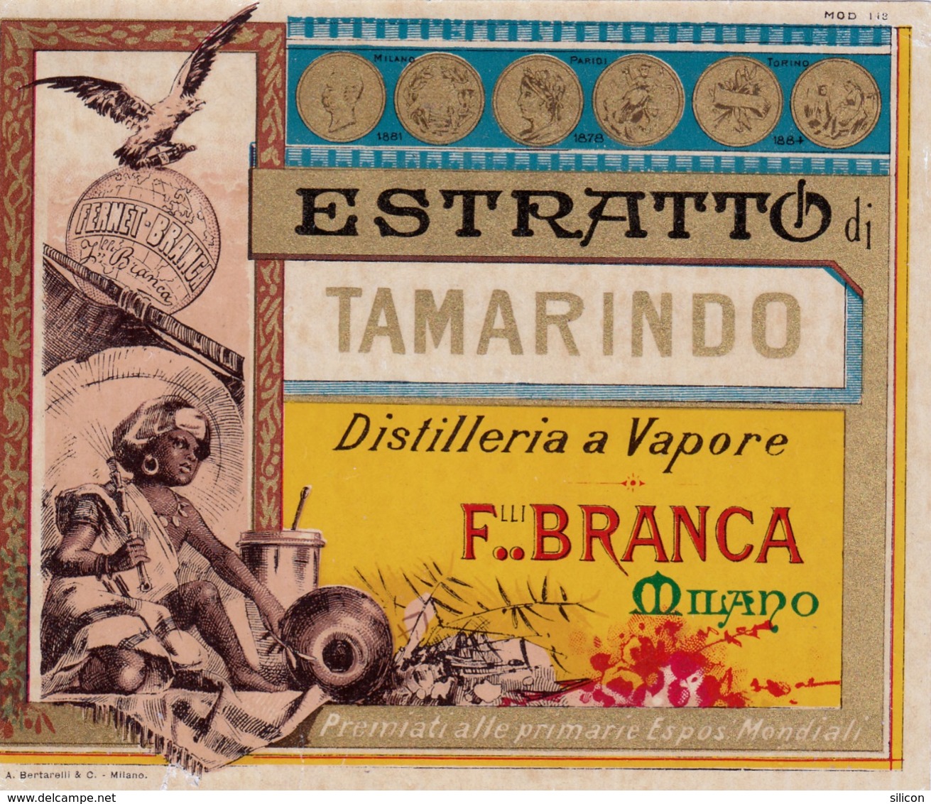 Estratto Di Tamarindo - Distill. A Vapore - F.lli Branca Milano - Sonstige & Ohne Zuordnung