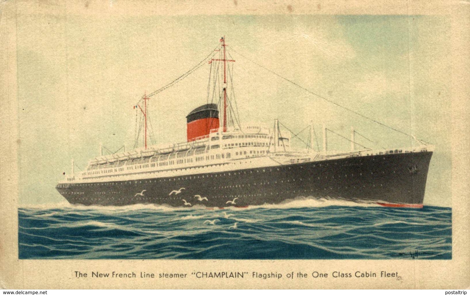 S.S. CHAMPLAIN Orion, Orient Line. CARGO SHIP - Piroscafi