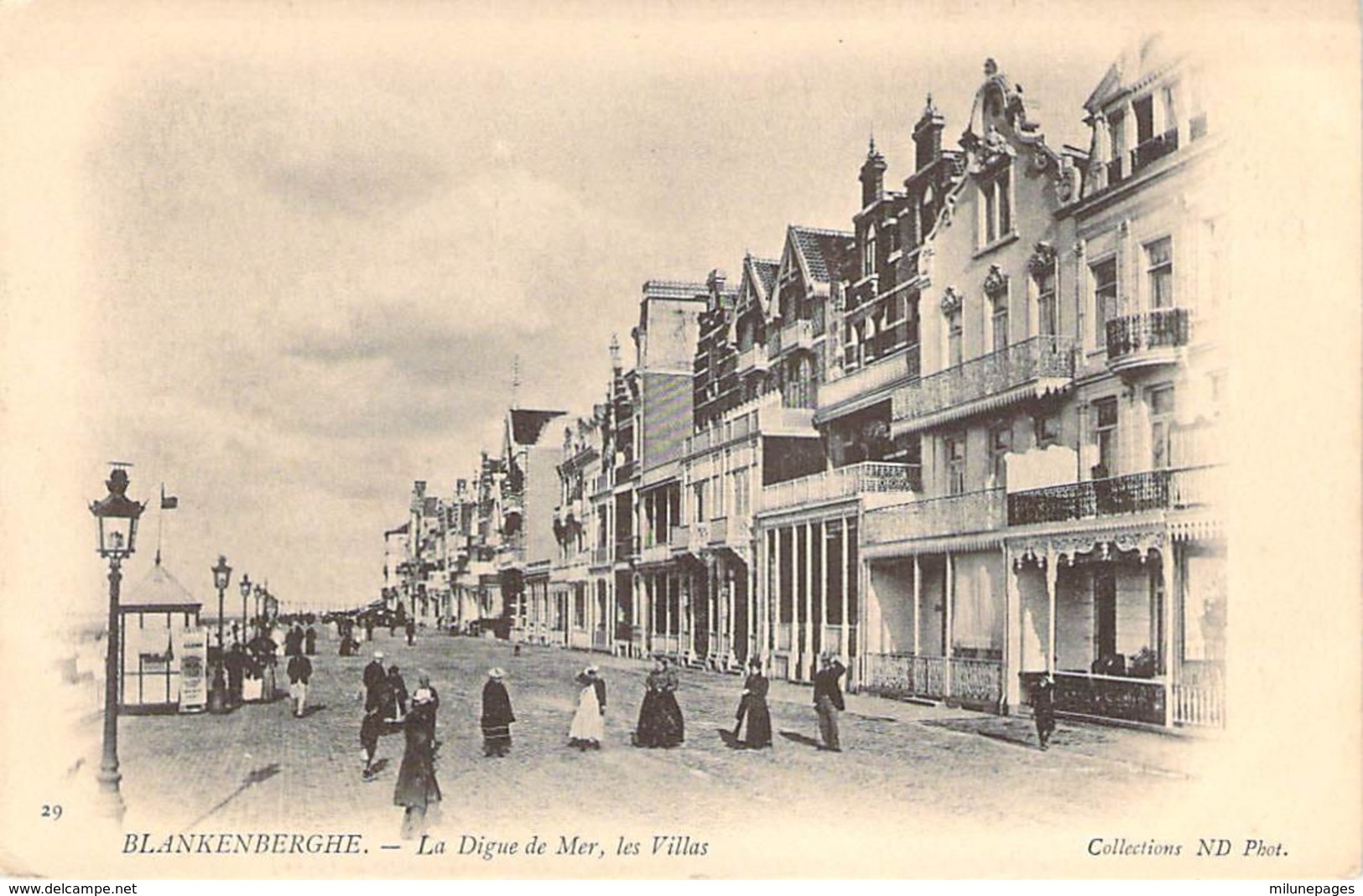 BELGIQUE LEs Villas Sur La Digue De Mer à BLANKANBERGHE Carte Précurseur - Blankenberge