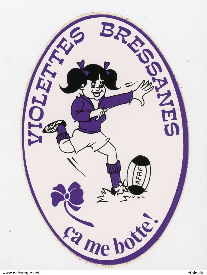 AUTOCOLLANT :  VIOLETTES BRESSANES - RUGBY (8X12 CM) - Aufkleber