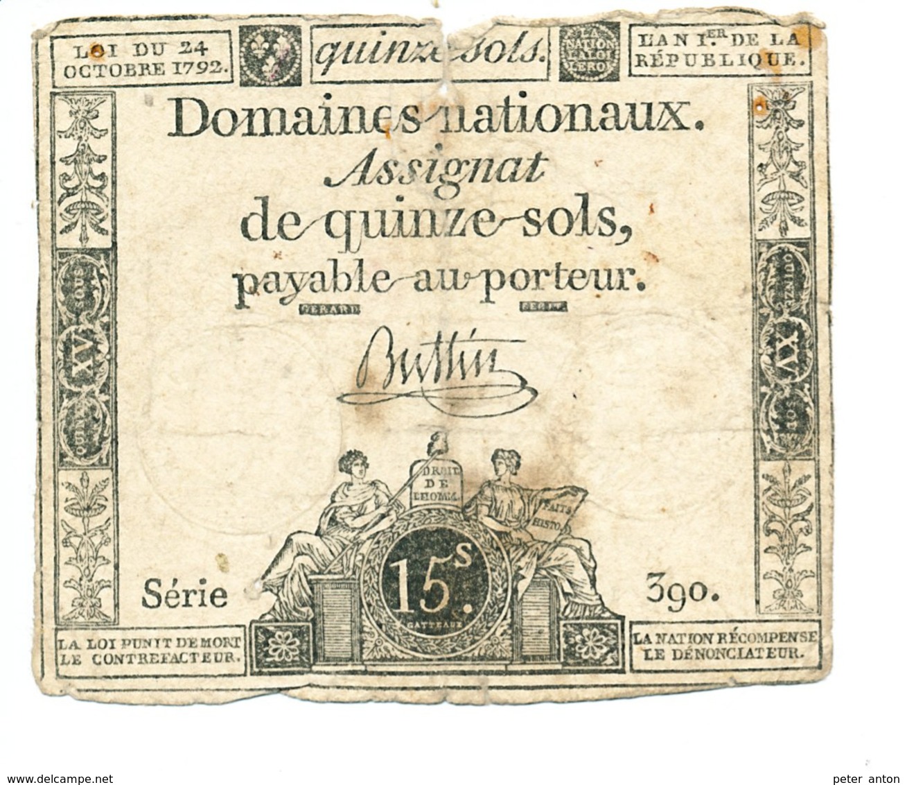 Assignat 15 Sols - Assegnati