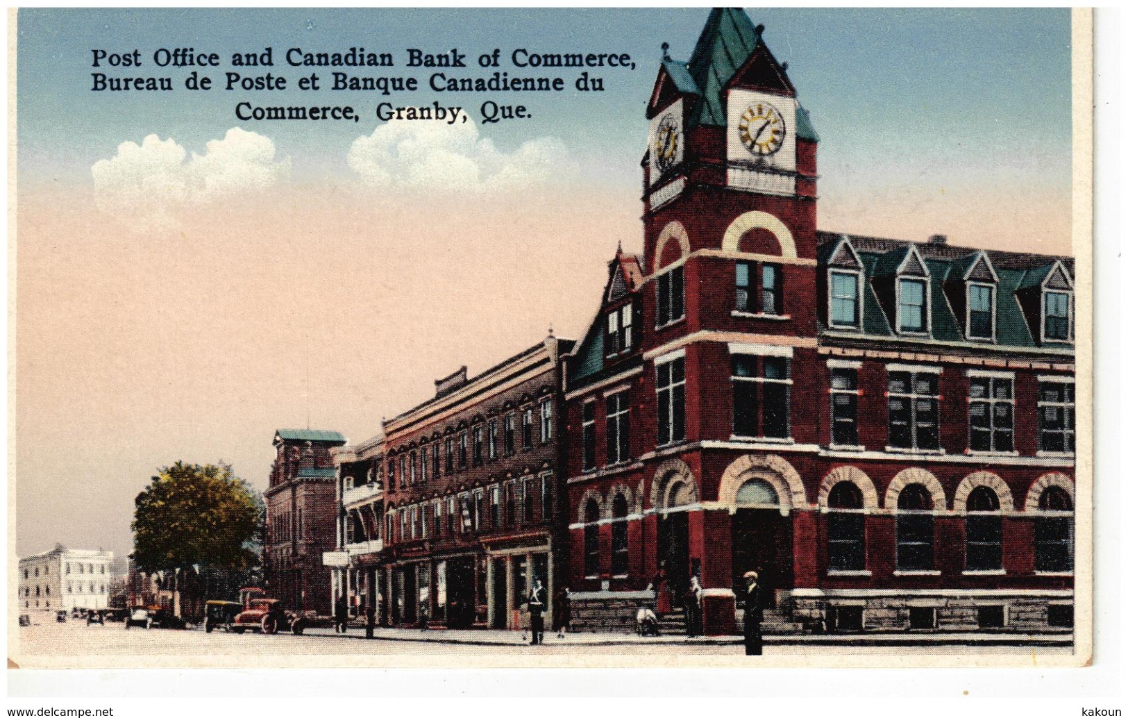 Bureau De Poste Et Banque Canadienne Du Commerce, Granby, Quebec, Non Circulée (6852) - Granby