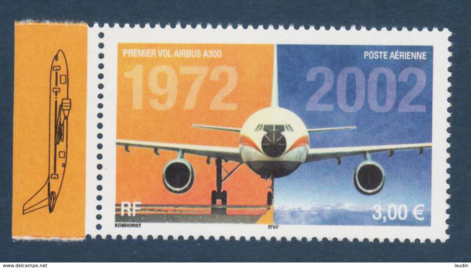 Poste Aérienne N° 65 A , Anniversaire Du 1er Vol De L'Airbus A 300 Provenant De La Feuille De 10 Timbres , Port Gratuit - 1960-.... Mint/hinged