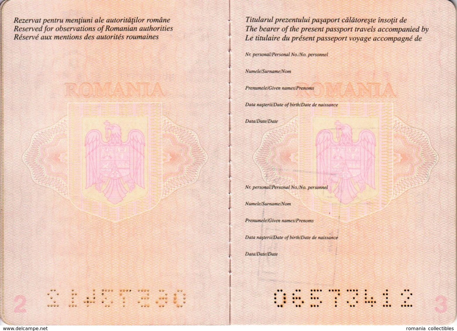 Romania, 2002, Vintage Expired Passport - Visas And Stamps: Hungary, Austria, Slovenia - Documenti Storici