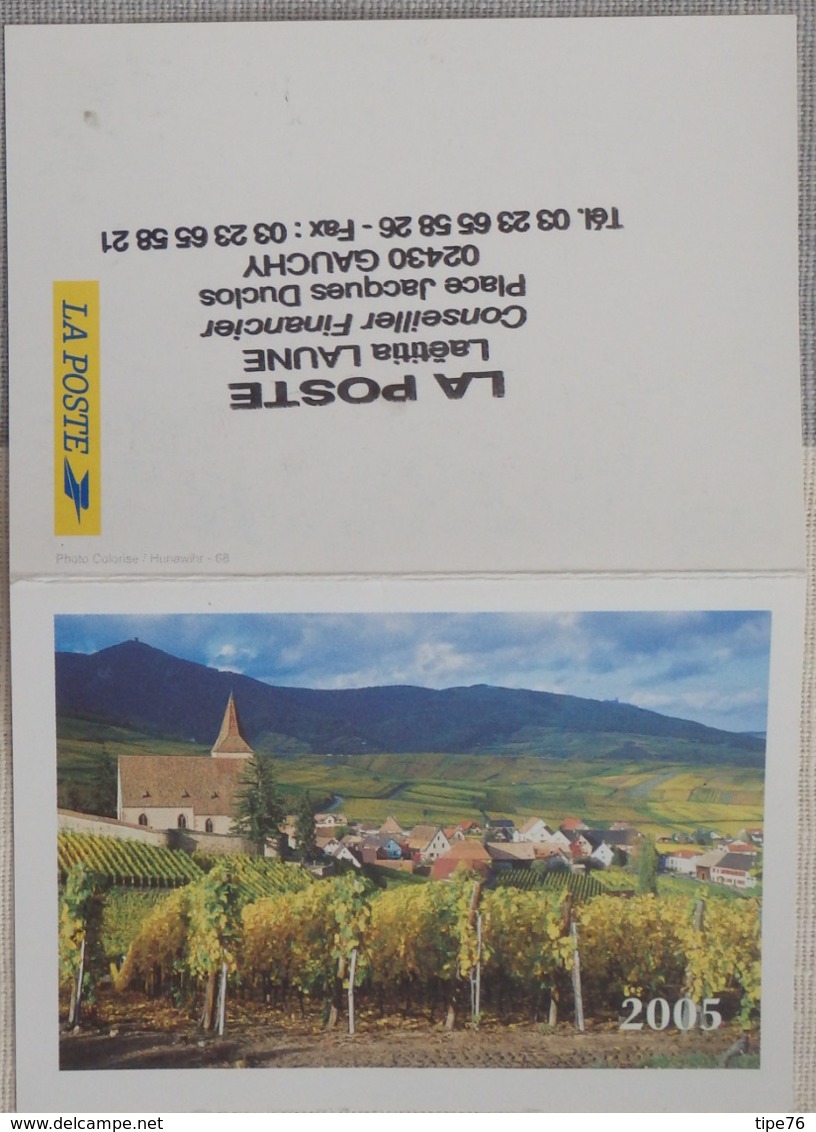 Petit Calendrier De Poche 2005 La Poste -  Gauchy Aisne - Hunawihr - Petit Format : 2001-...