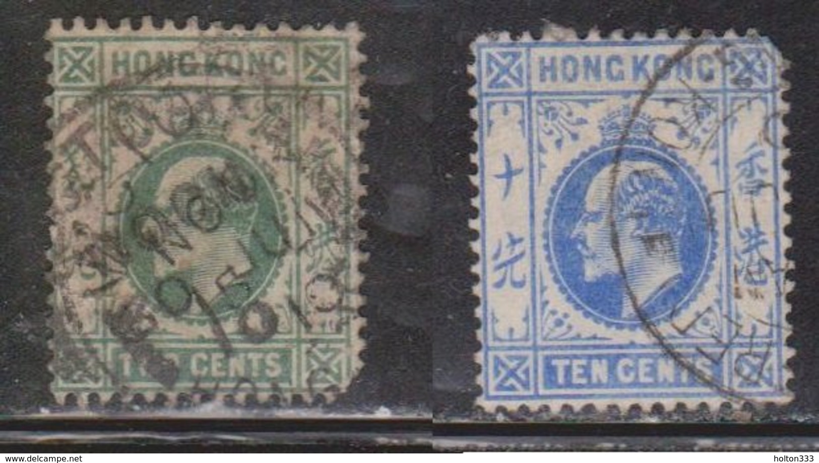 HONG KONG Scott # 87, 95 Used - KEVII - Used Stamps