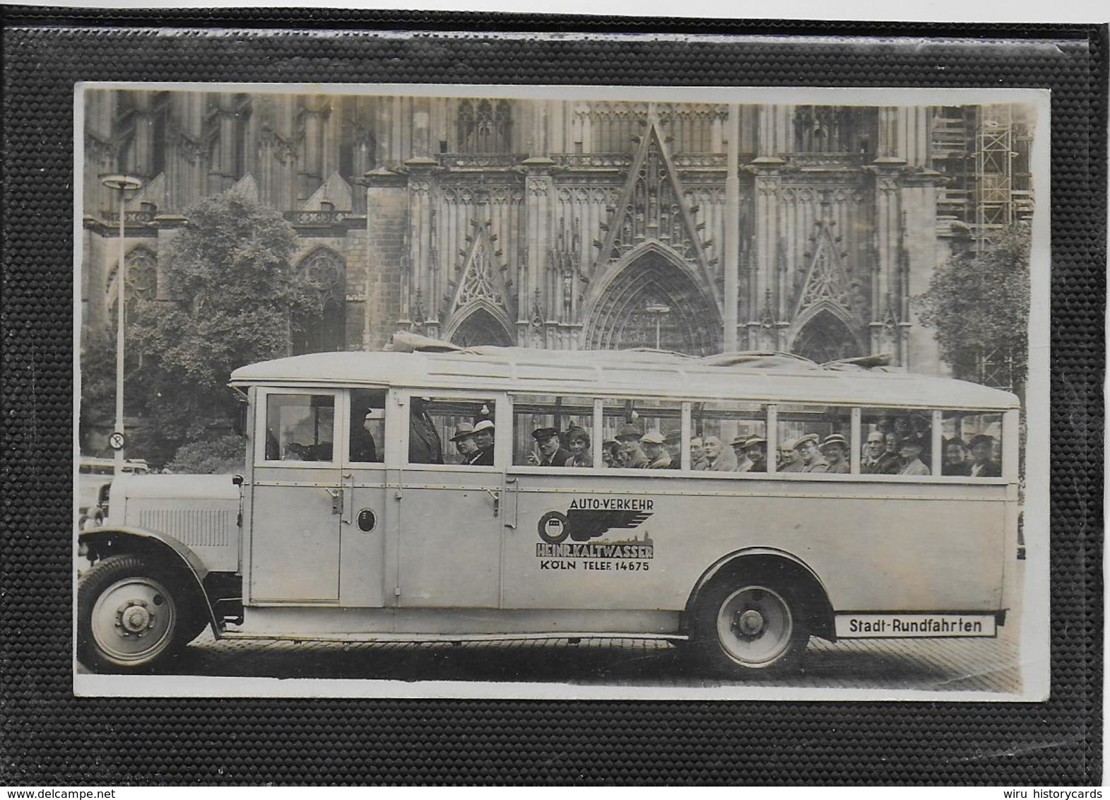 AK 0364  Bus - Auto-Verkehr Heinr. Kaltwasser Stadt-Rundfahrten , Köln Ca. Um 1920 - Busse & Reisebusse