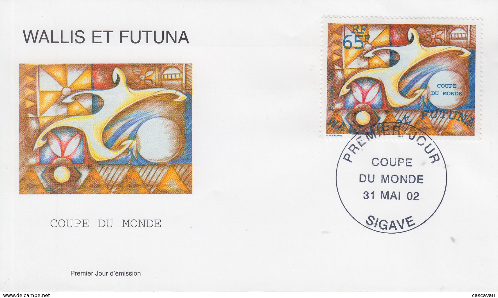 Enveloppe  FDC   1er  Jour    WALLIS  ET   FUTUNA     COUPE  DU  MONDE  De  FOOTBALL   2002 - 2002 – Corée Du Sud / Japon