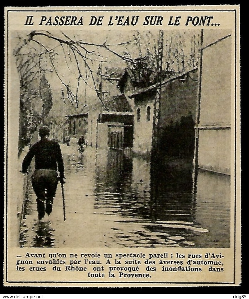 1951 --  LES RUES D AVIGNON ENVAHIES PAR L EAU  3R723 - Zonder Classificatie