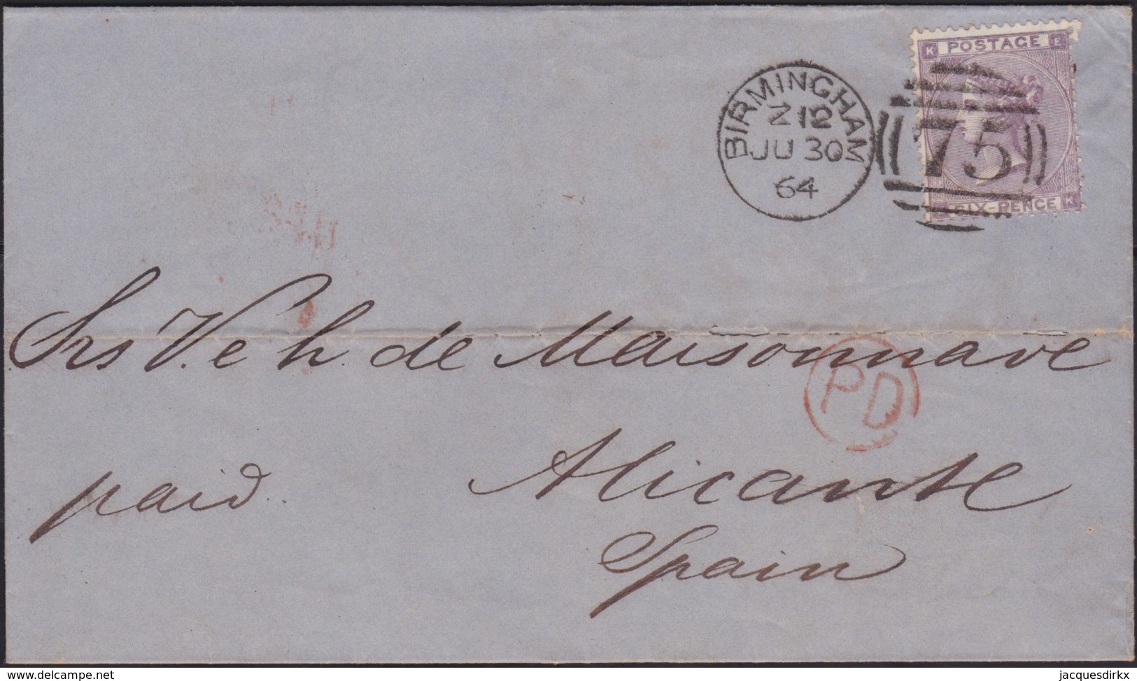 Great Britain  . Yvert  .   22  On Letter  (2 Scans)      .  O  .   Cancelled      .   /  .   Gebruikt - Lettres & Documents