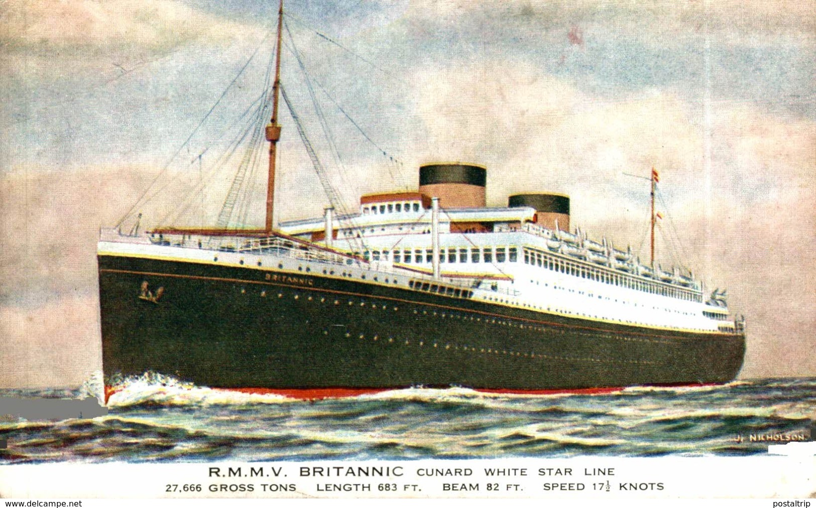 R.M.M.V. BRITANIC  Orion, Orient Line. CARGO SHIP - Paquebote