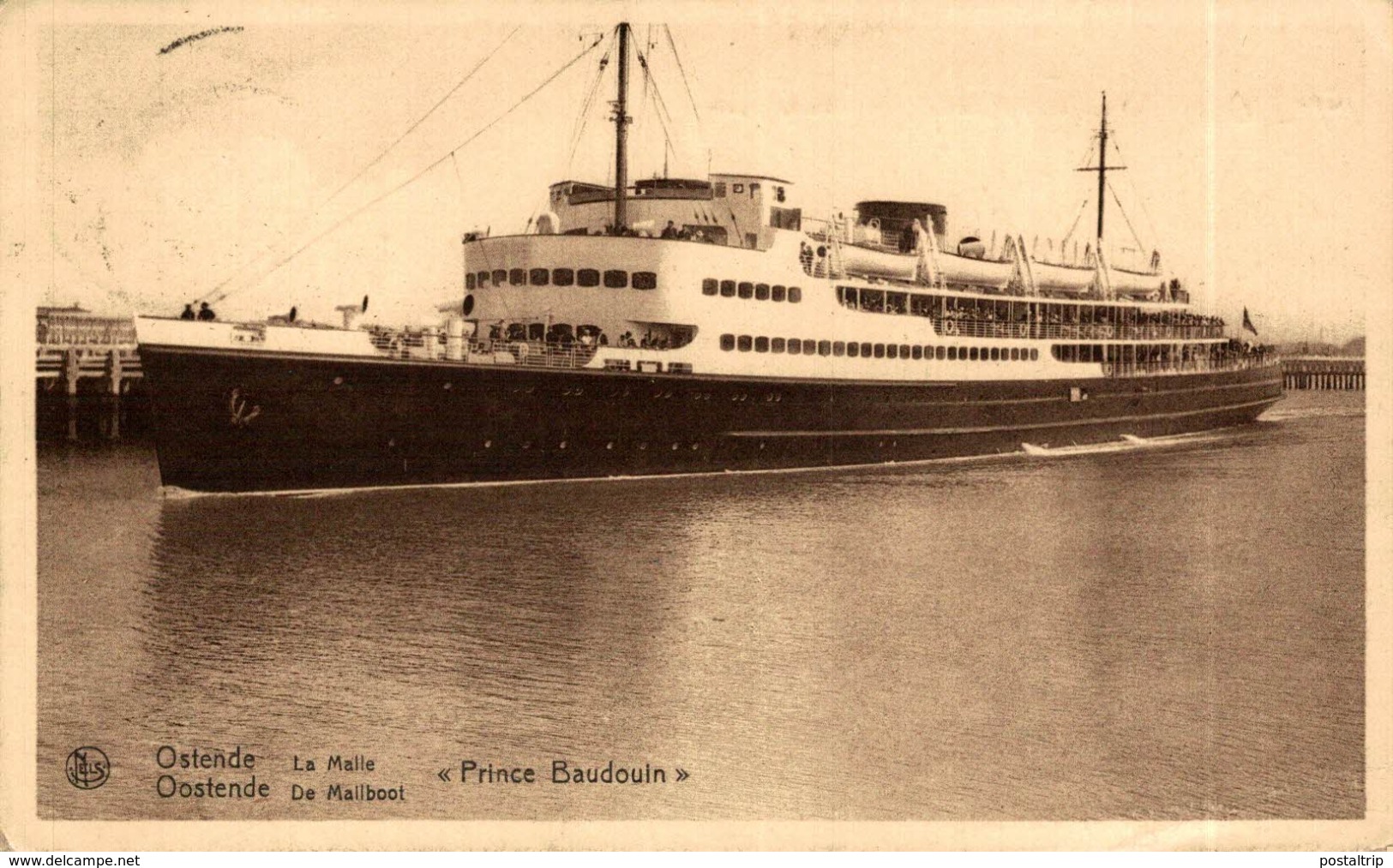 OSTENDE LA MALLE PRINCE BAUDOUIN  Orion, Orient Line. CARGO SHIP - Paquebote