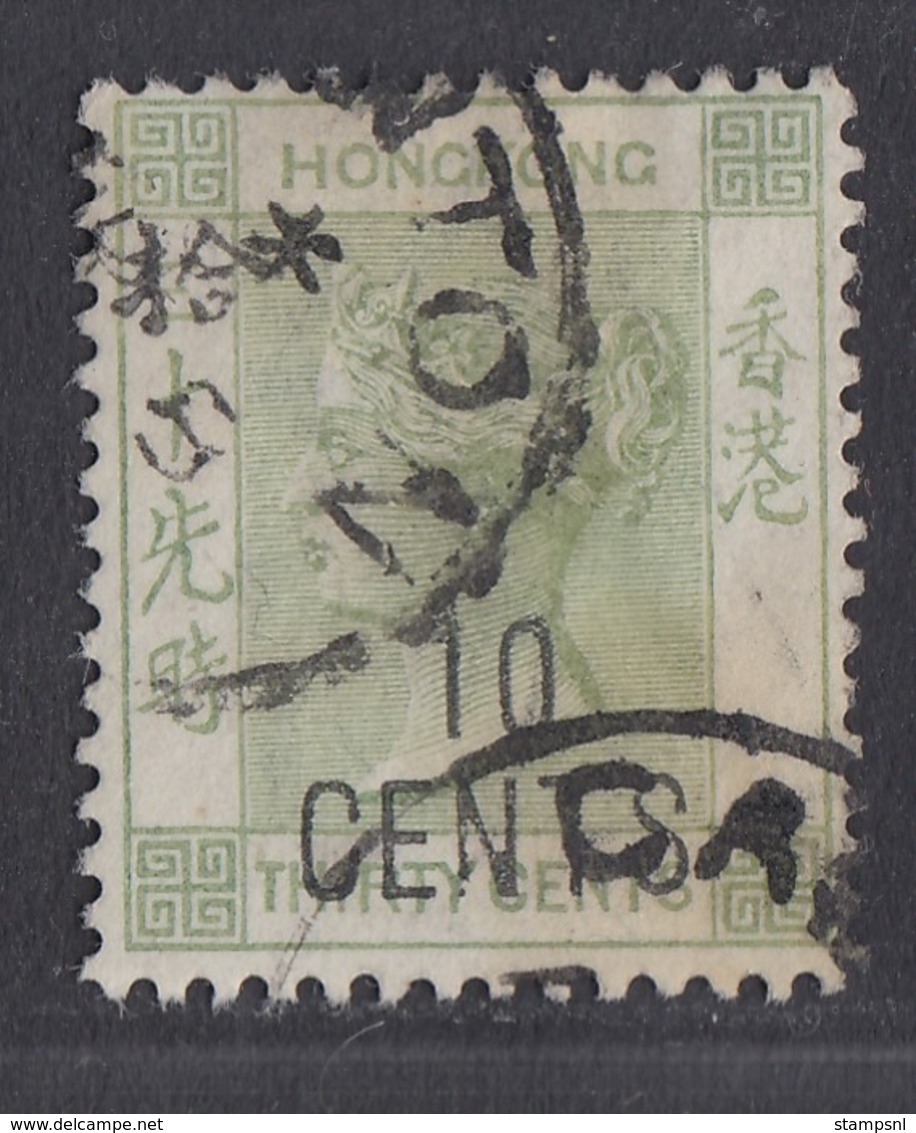 Hong Kong - 1898 - 10c On 30c Yv.60 - Used - Ungebraucht