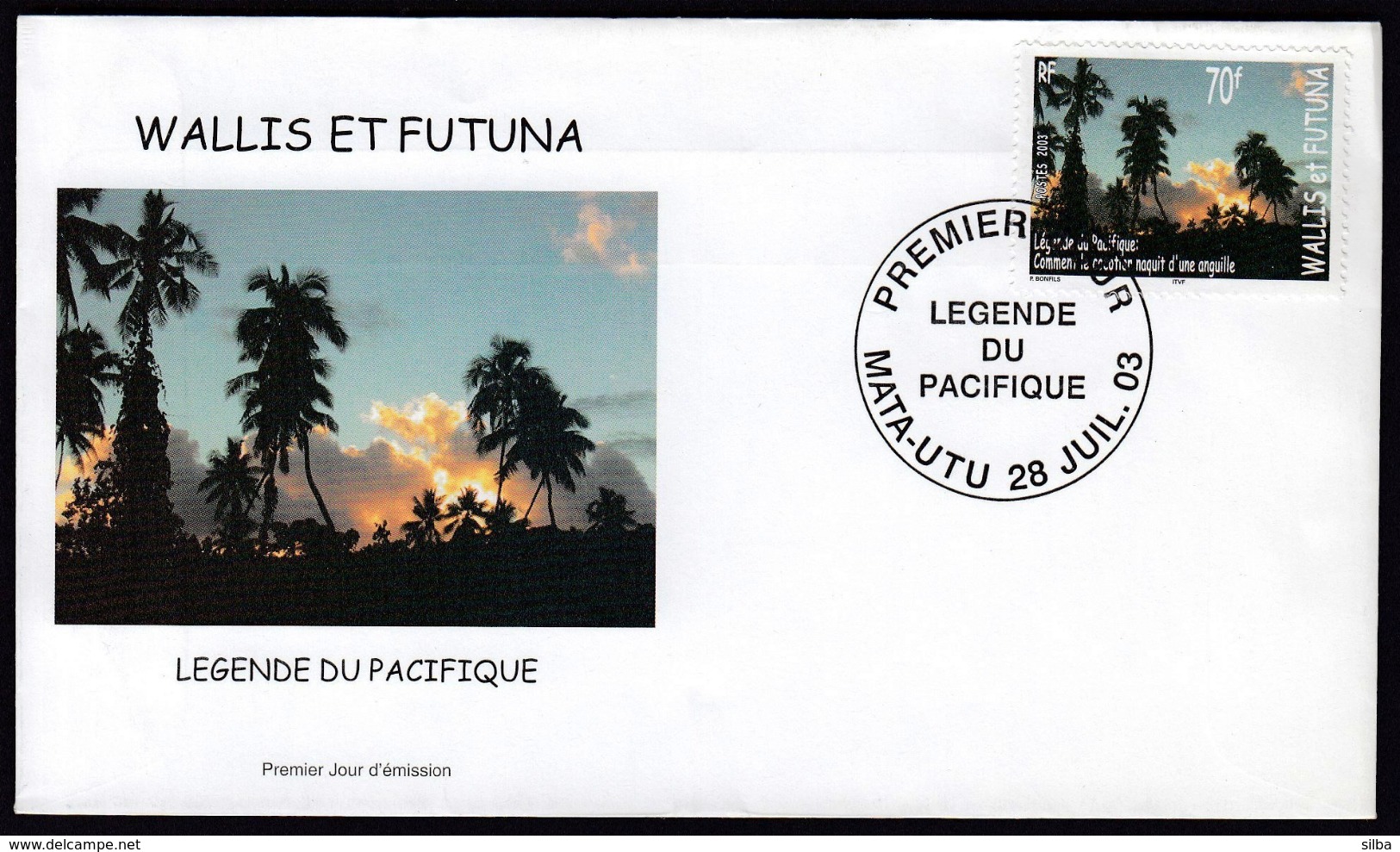 Wallis & Futuna 2003 / Legends Of The Pacific - "How The Eel Gave Birth To A Coconut" - Covers & Documents