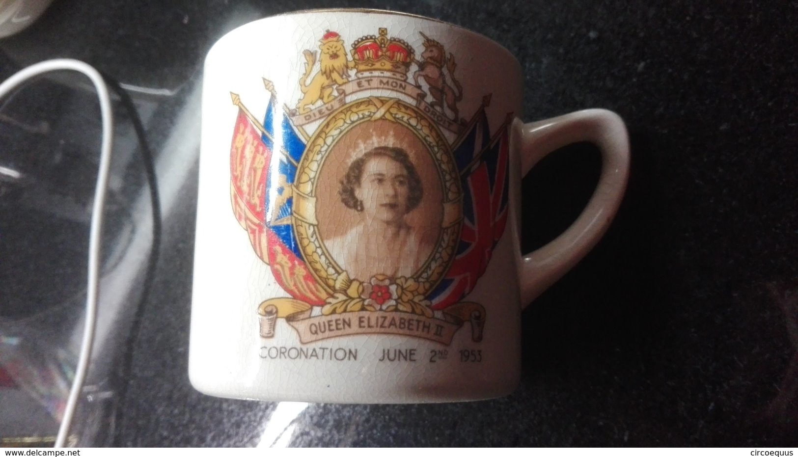 Mug Coronation Queen Elisabeth Elizabeth Burlington Pottery - Burlington