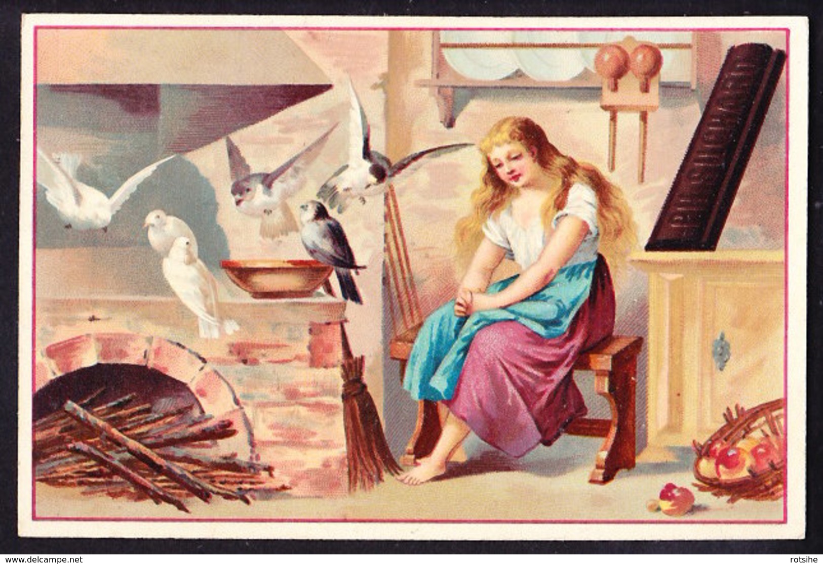 CHROMO Chocolat SUCHARD   +/- 1892  Serie 26   Contes De Fées Cendrillon  Aschenputtel       Trade Card  Cinderella - Suchard
