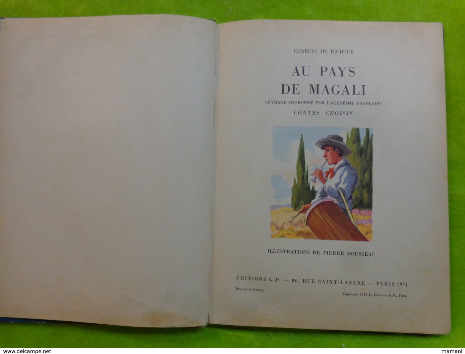 Au Pays De Magali -charles De Richter Contes -illustr. Pierre Rousseau-1953- Bibliotheque Rouge Et Bleue - Other & Unclassified