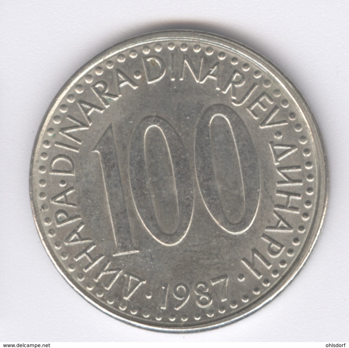 YUGOSLAVIA 1987: 100 Dinara, KM 114 - Jugoslawien