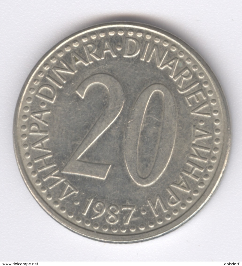 YUGOSLAVIA 1987: 20 Dinara, KM 112 - Yugoslavia