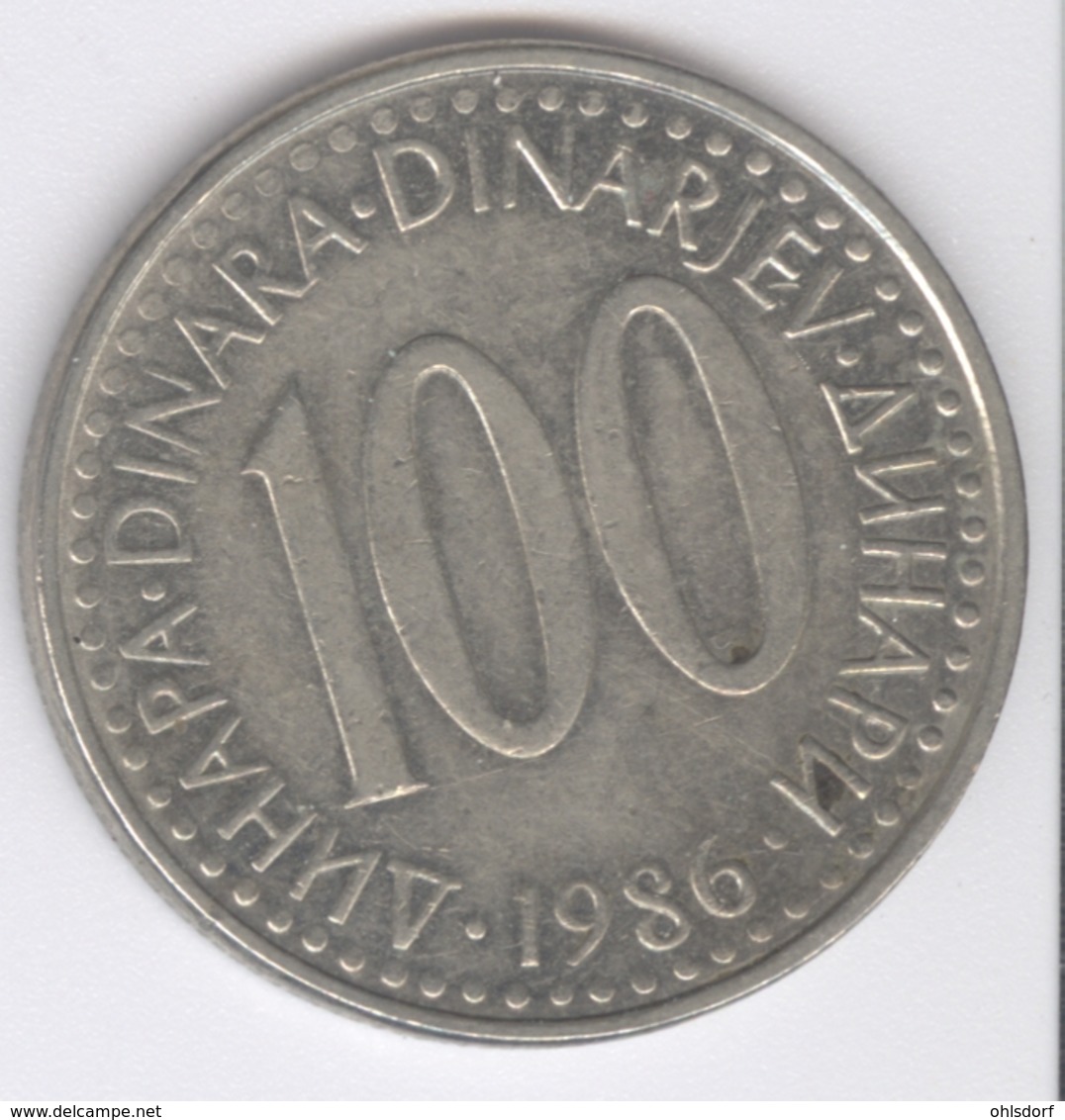 YUGOSLAVIA 1986: 100 Dinara, KM 114 - Jugoslawien