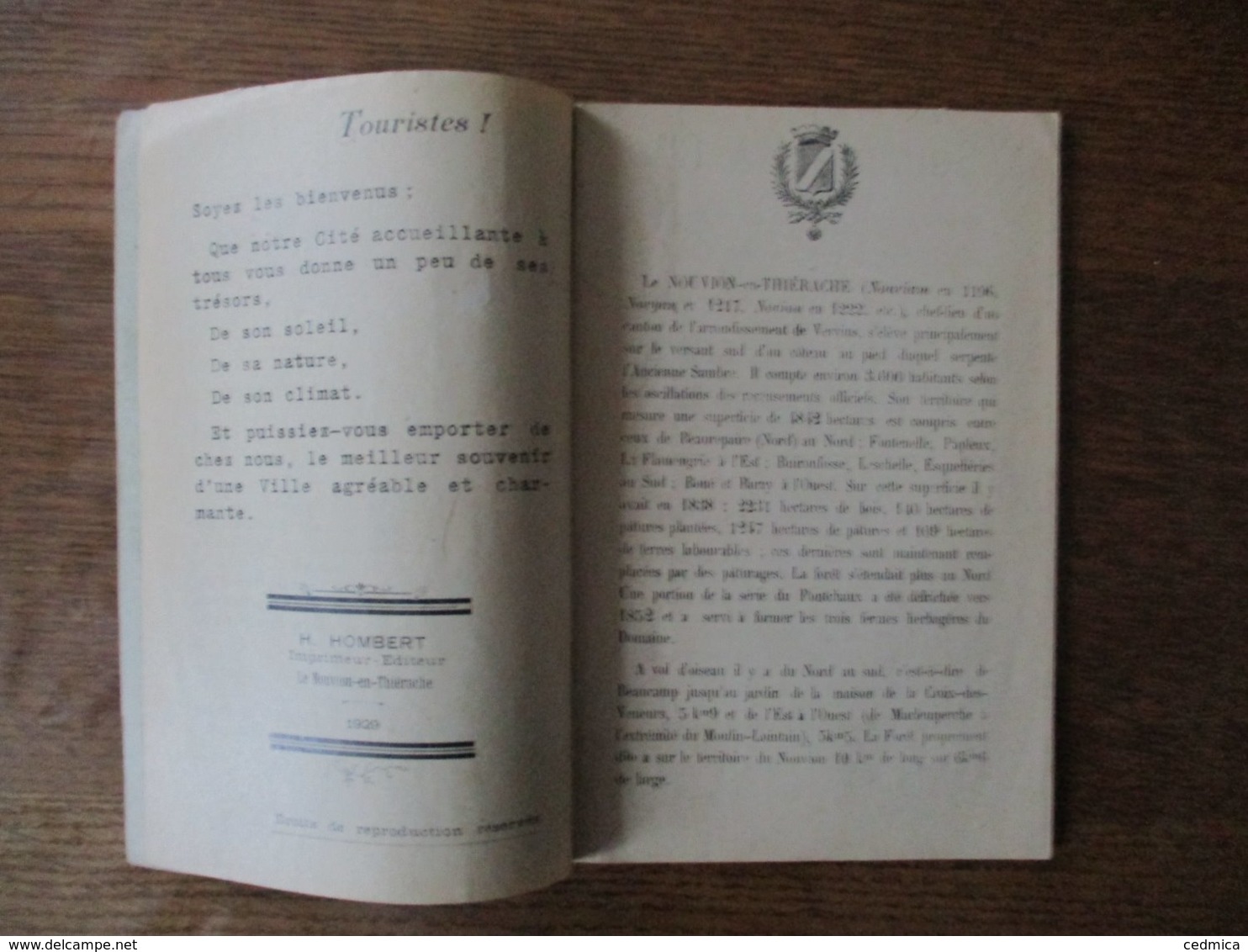 GUIDE PRATIQUE ET HISTORIQUE POUR LE NOUVION 1929 H.HOMBERT IMPRIMEUR-EDITEUR LE NOUVION EN THIERACHE 1929 - Reiseprospekte