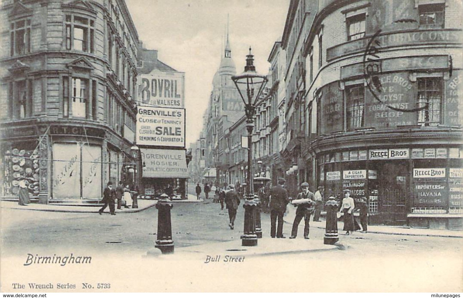 Royaume Uni  England Bull Street BIRMINGHAM Adv. Bovril, Grenville's, Reece Bros Tobacco - Birmingham