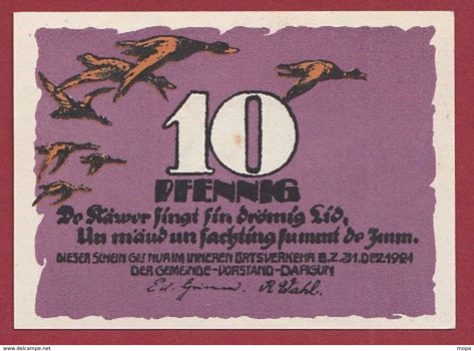 Allemagne 1 Notgeld 10 Pfenning Stadt Dargun (Série Complète)   Dans L 'état Lot N °5130 - Collezioni