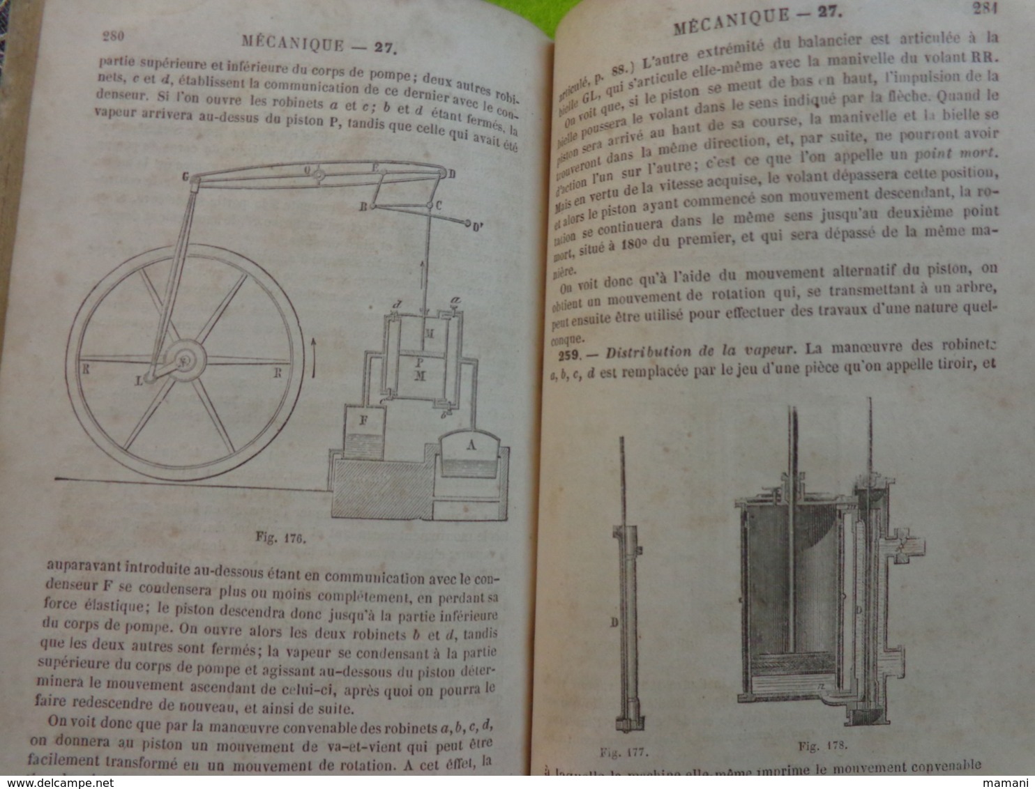 cours de mecanique programme bac es-sciences 1857-privat deschanel-paris dezobry etc...nombreuses figures