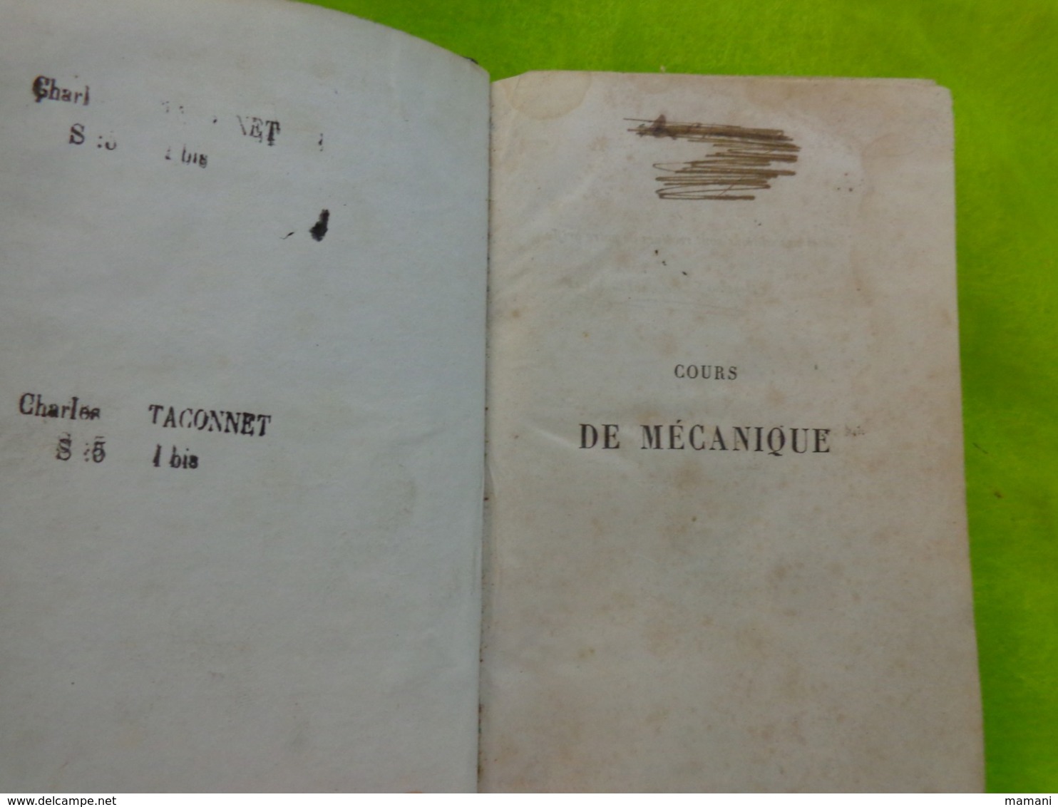 cours de mecanique programme bac es-sciences 1857-privat deschanel-paris dezobry etc...nombreuses figures