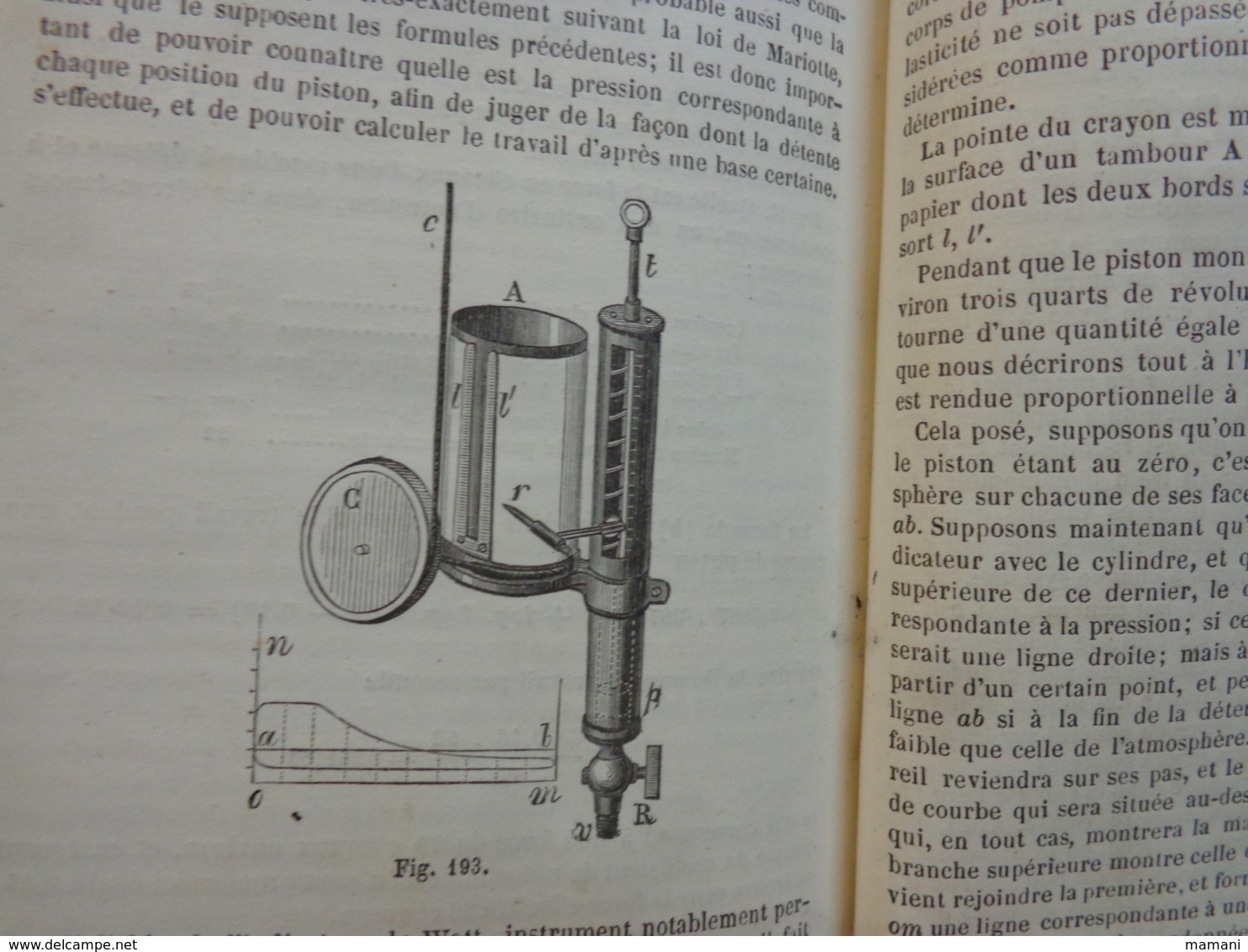 cours de mecanique programme bac es-sciences 1857-privat deschanel-paris dezobry etc...nombreuses figures
