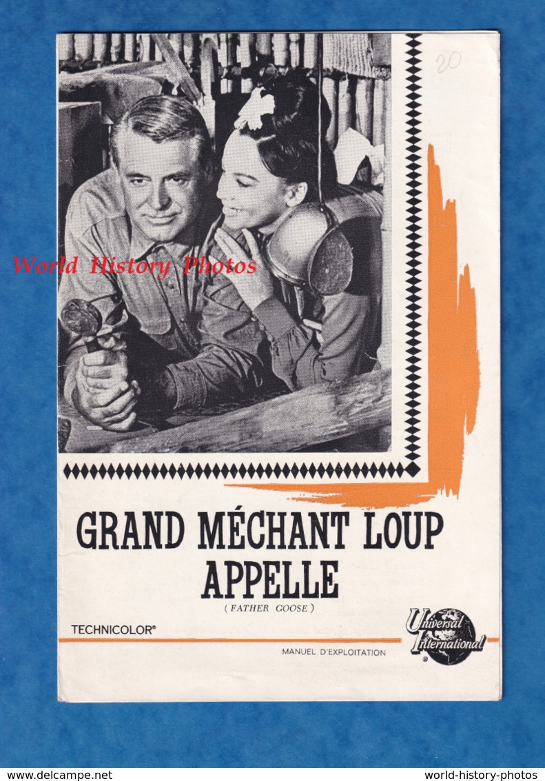 Planche Ancienne , Manuel D' Exploitation, Film GRAND MECHANT LOUPS APPELLE - Cary Grand / Leslie Caron / Trevor Howar - Autres & Non Classés