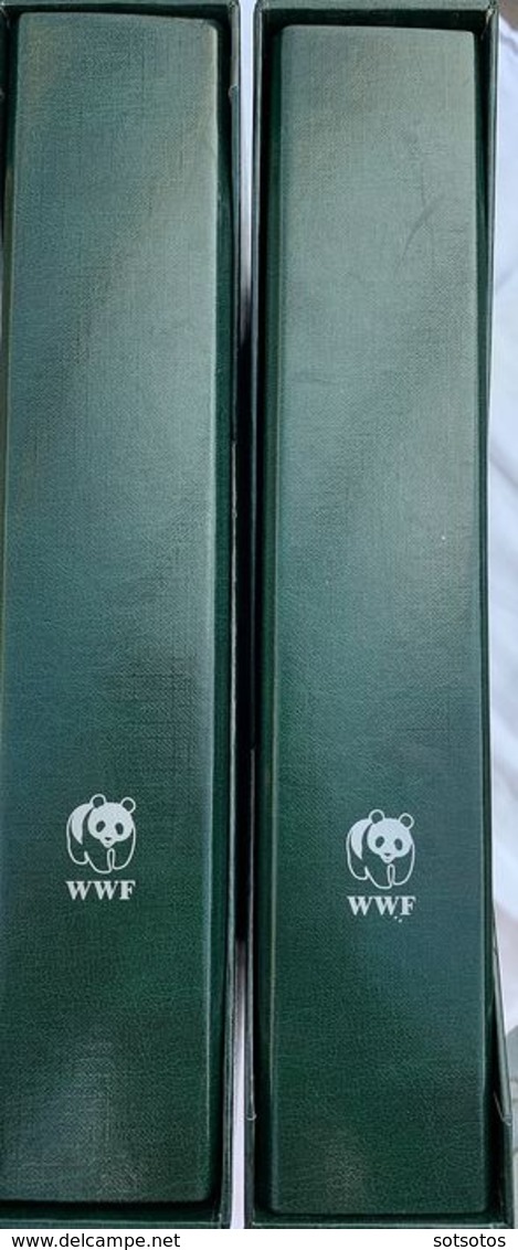 WWF 2 Luxury Albums And Slipcases With Series And FDCs Of Endangered Species MNH (Mint Never Hinged) - Collections, Lots & Séries