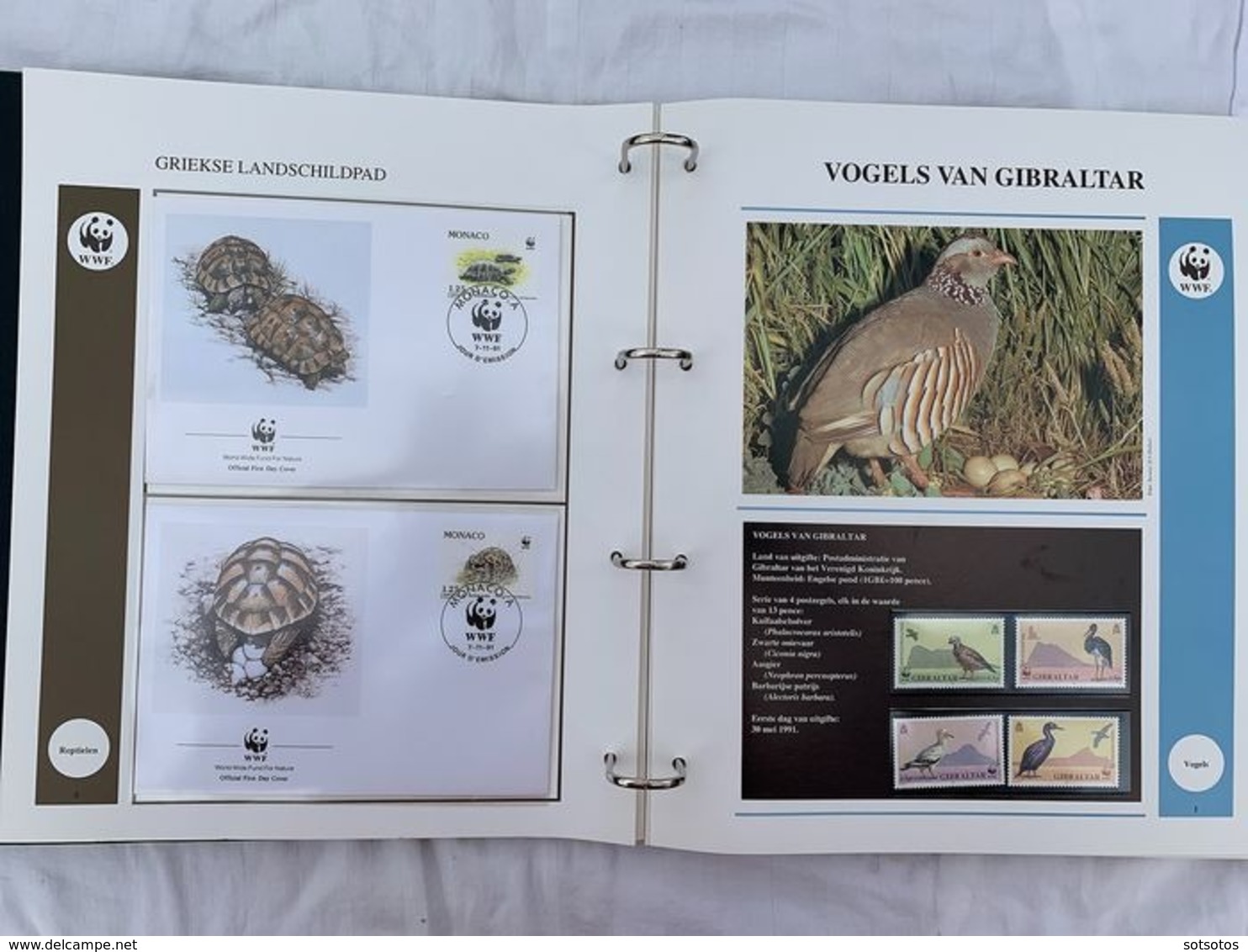 WWF 2 Luxury albums and slipcases with series and FDCs of Endangered Species MNH (Mint never hinged)