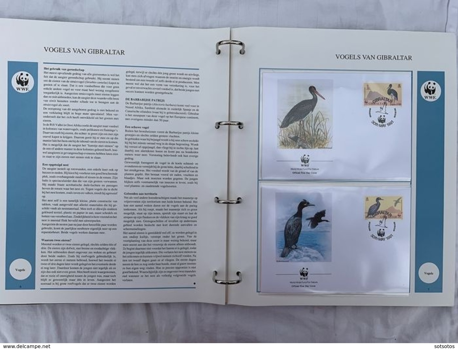 WWF 2 Luxury albums and slipcases with series and FDCs of Endangered Species MNH (Mint never hinged)