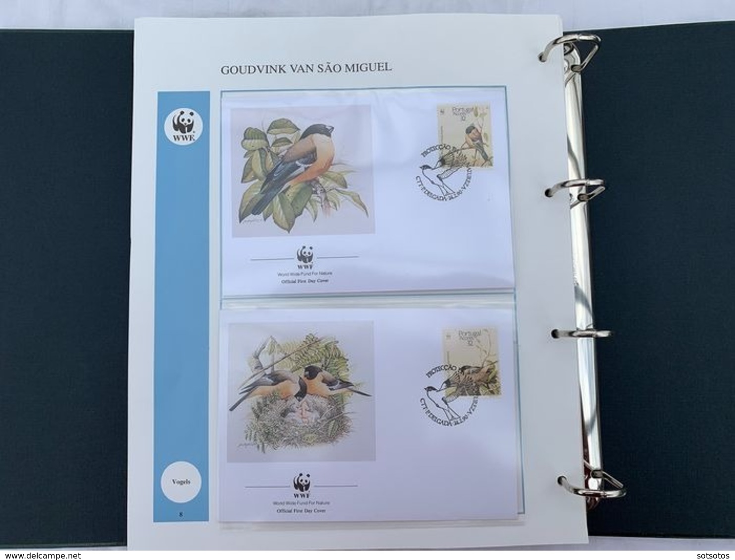 WWF 2 Luxury albums and slipcases with series and FDCs of Endangered Species MNH (Mint never hinged)