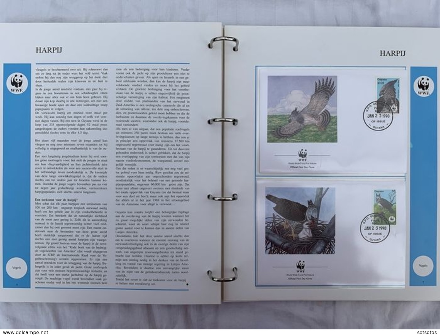 WWF 2 Luxury albums and slipcases with series and FDCs of Endangered Species MNH (Mint never hinged)