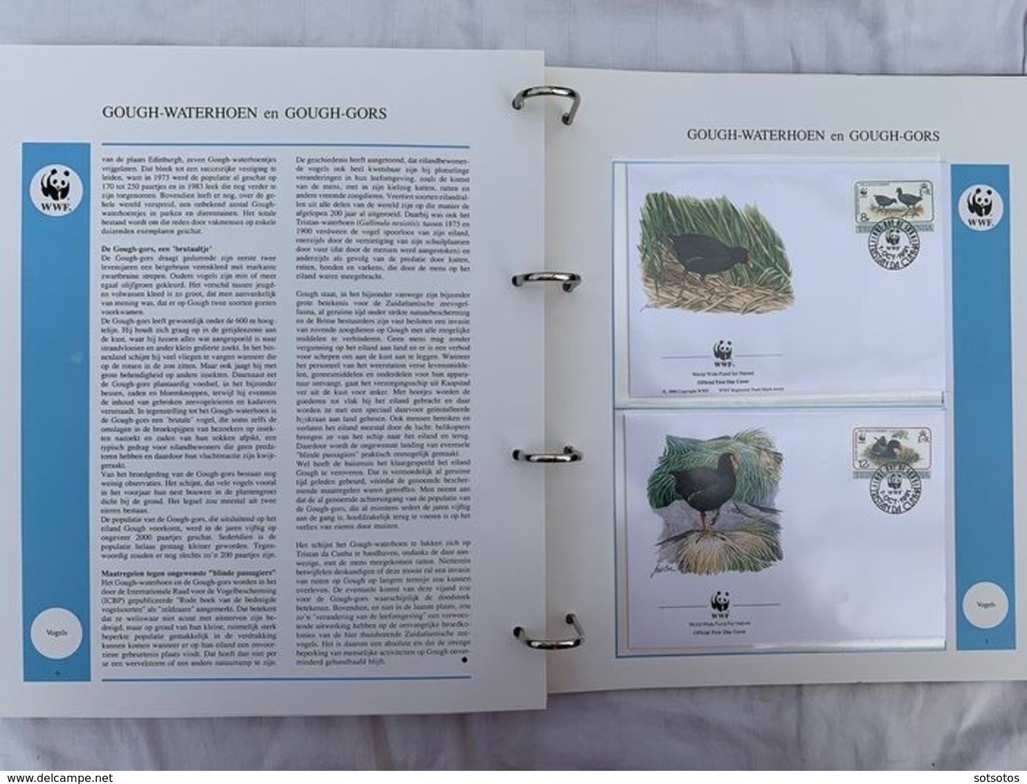 WWF 2 Luxury albums and slipcases with series and FDCs of Endangered Species MNH (Mint never hinged)