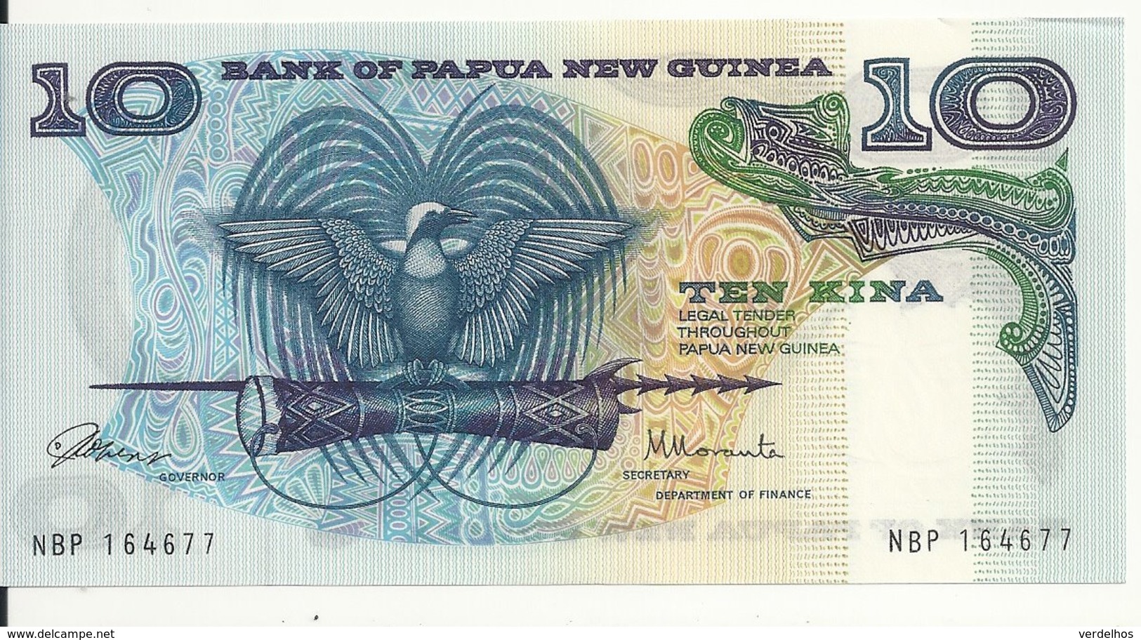 PAPOUASIE NEW GUINEA 10 KINA ND1985 AUNC P 7 - Papoea-Nieuw-Guinea