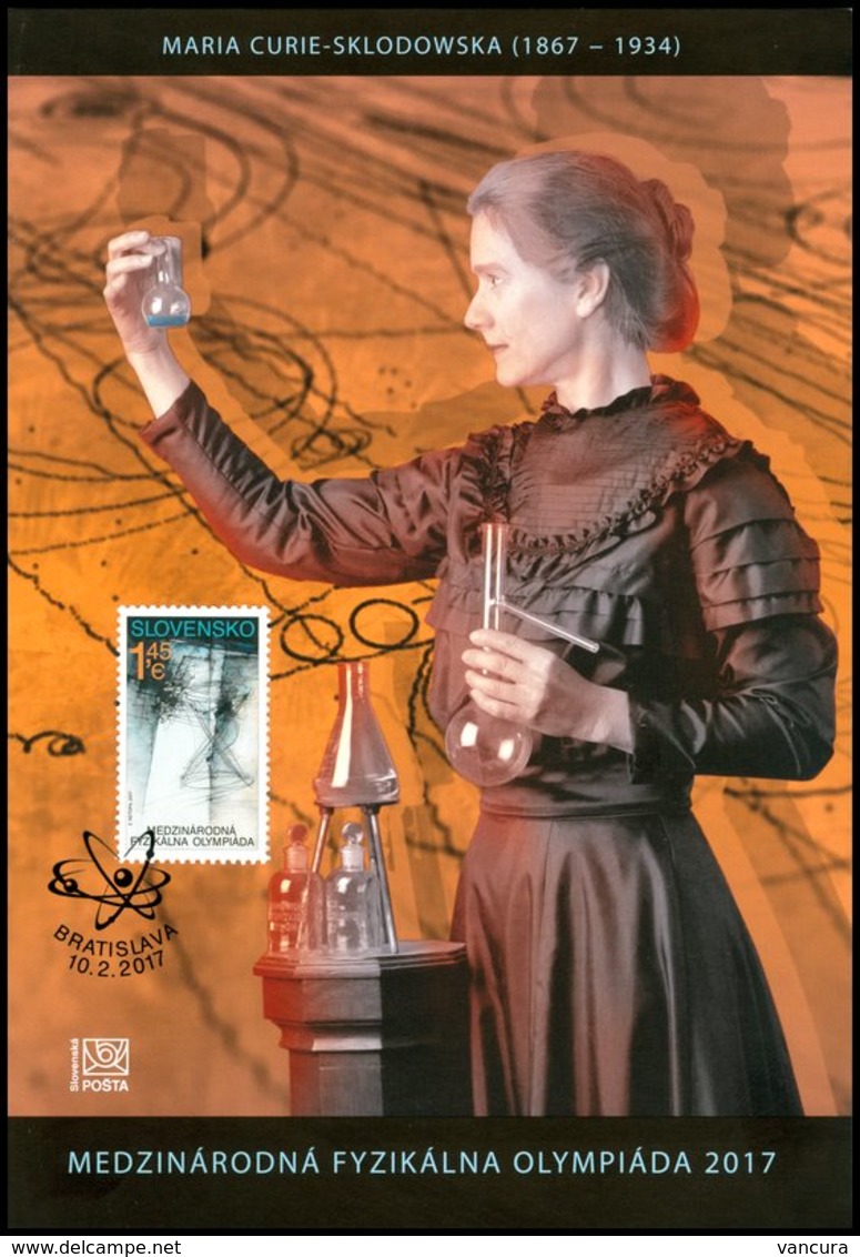 Commemorative Sheet Slovakia Maria Curie-Sklodowska, Nobel Prize Winner 2017 - Nobelpreisträger