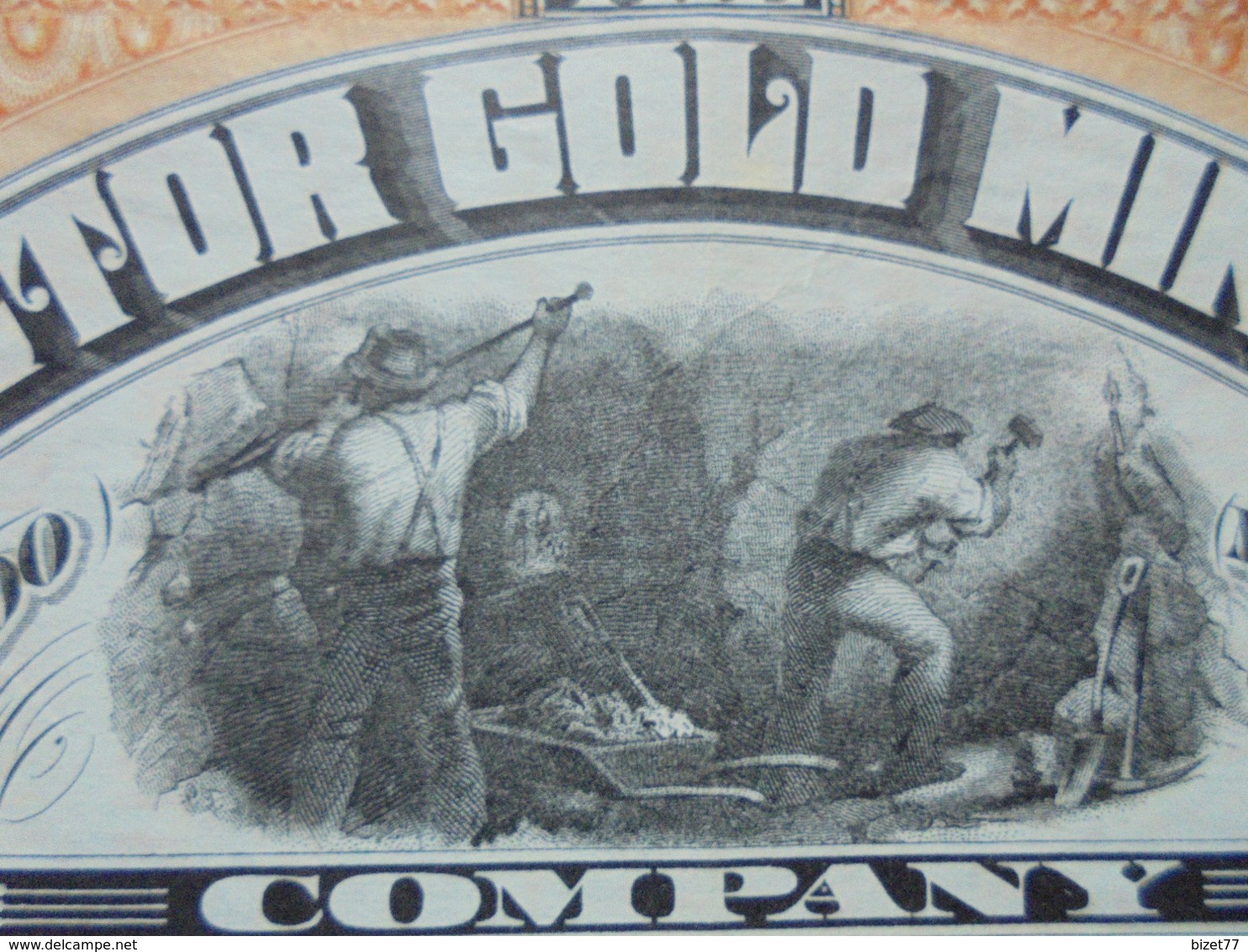 USA - MANHATTAN 1896 - VICTOR GOLD MINING - TITRE DE 5 ACTIONS DE 5 DOLLARS - BELLE VIGNETTE - Altri & Non Classificati