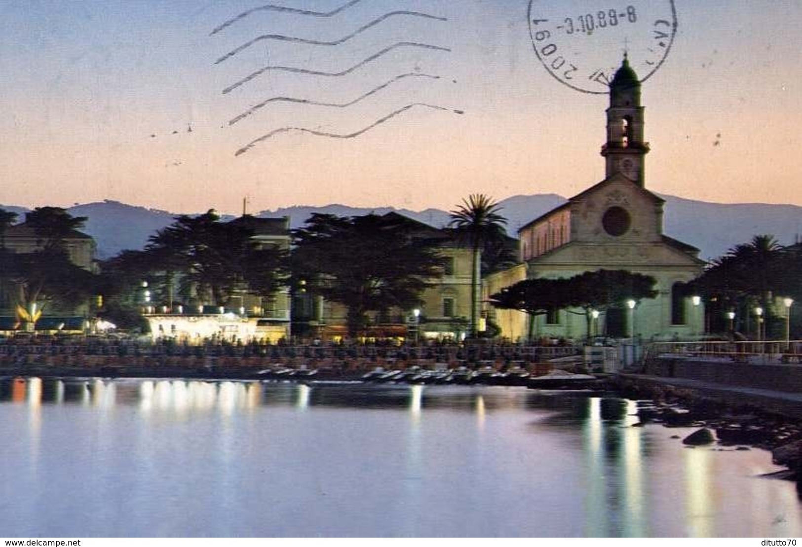 Diano Marina - Scorcio Panoramico Notturno - Formato Grande Viaggiata – E 14 - Imperia