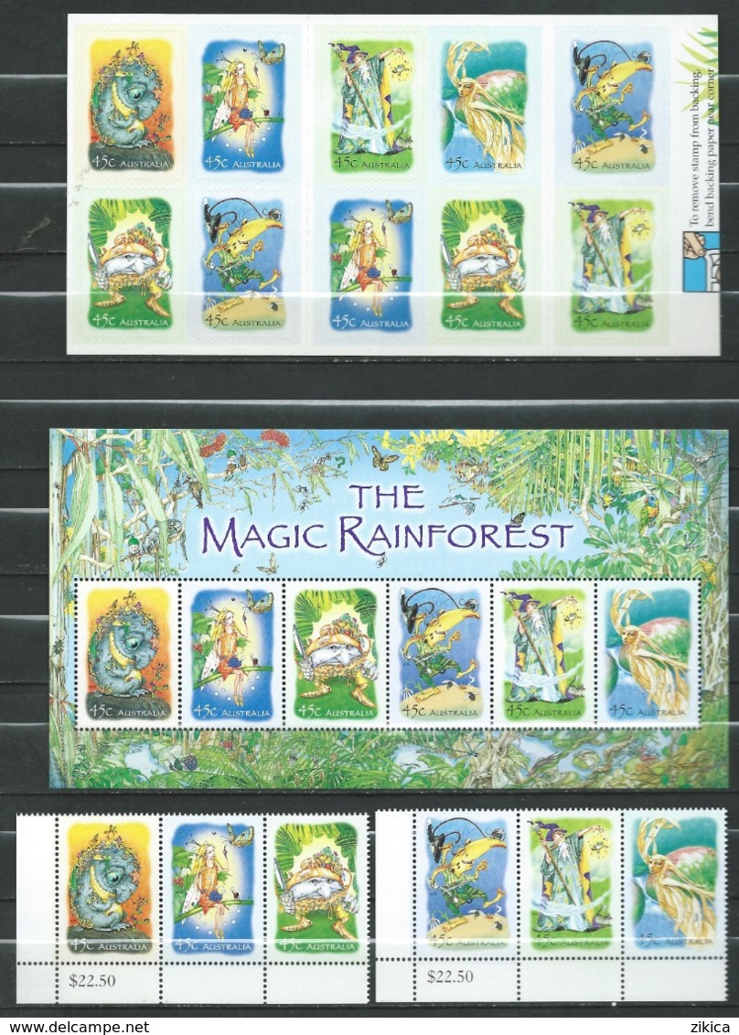 Australia - 2002 The Magic Rainforest - Stamps,M/S And Booklet - MNH - Mint Stamps