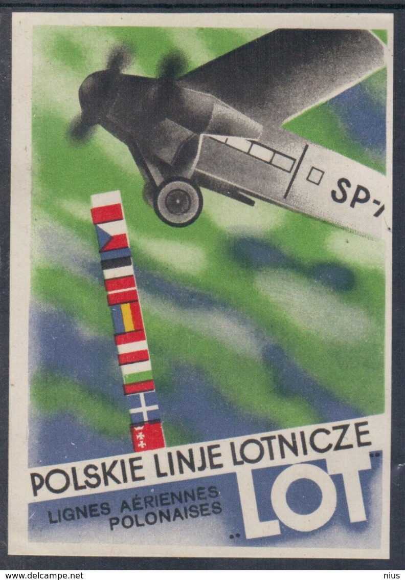 Poland Polska Polskie Linje Lotnicze LOT, Lignes Aeriennes Polonaises, Original Sheet - Zonder Classificatie