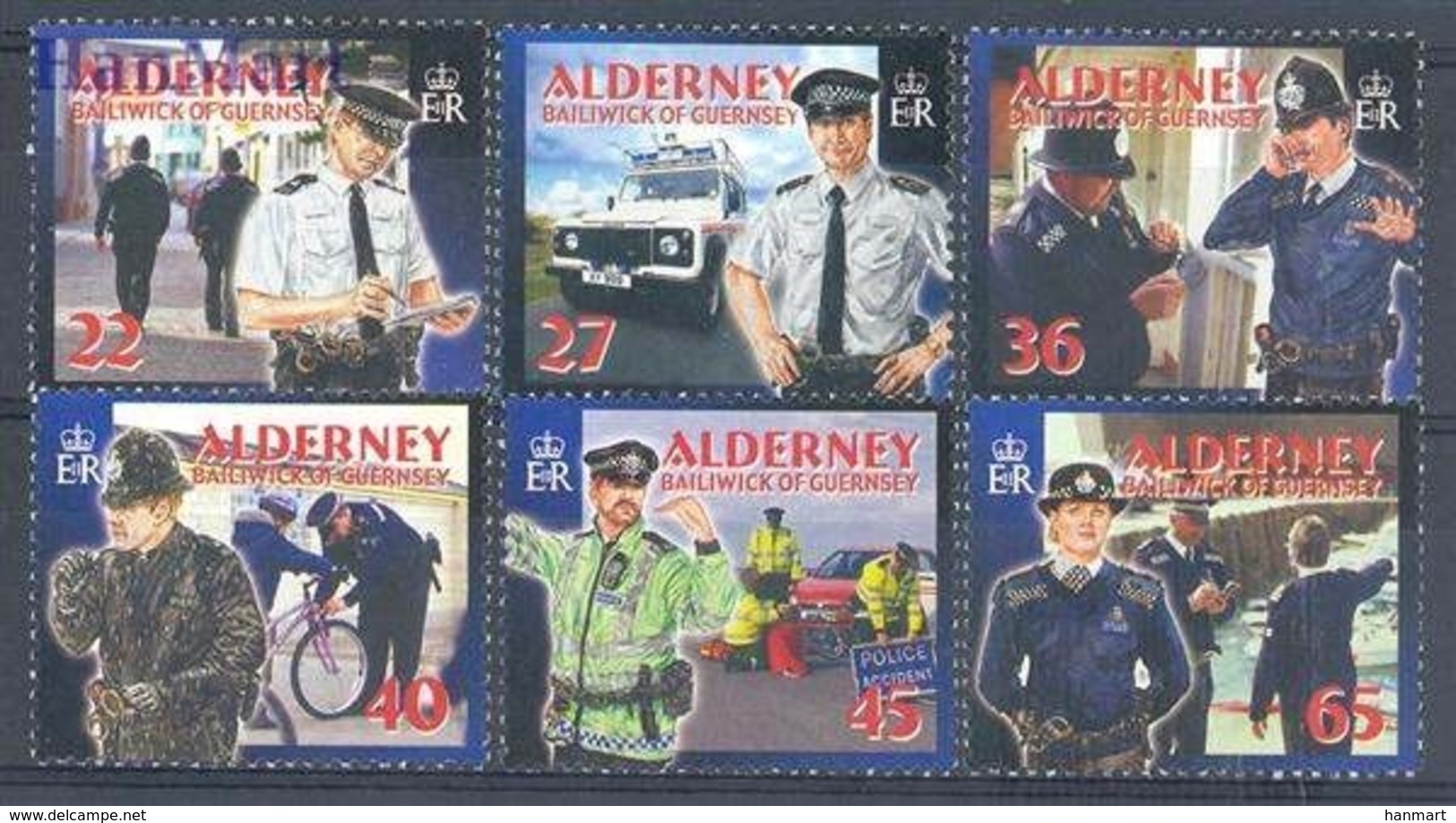 Alderney 2003 Mi 218-223 MNH ( ZE3 ALD218-223 ) - Voitures