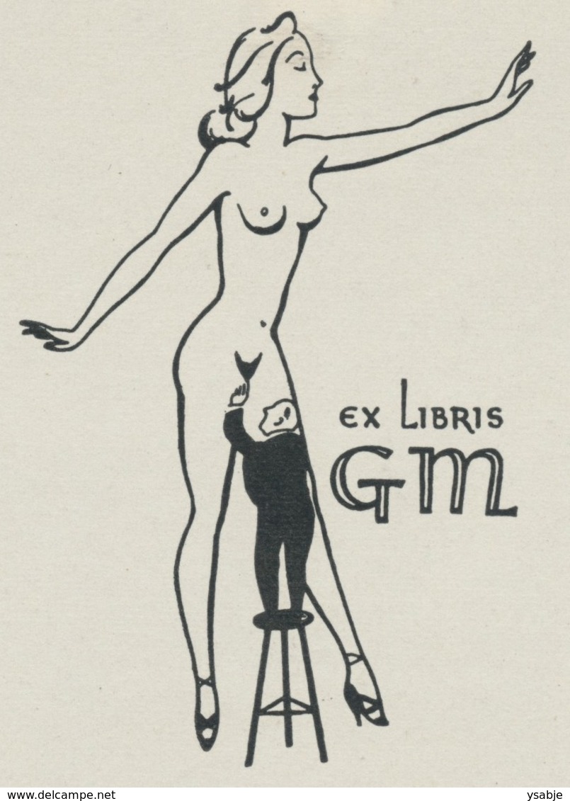 Ex Libris G.M. - Olaf Jaer - Erotica - Exlibris